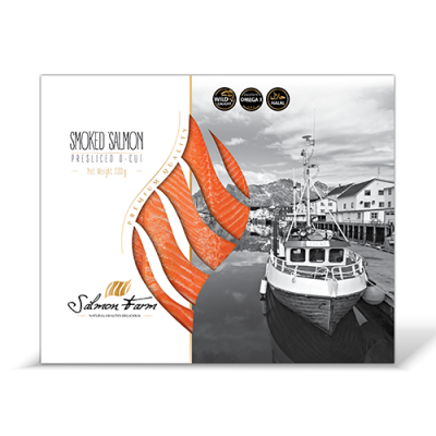 Cold Smoked Salmon D cut Sliced 200g